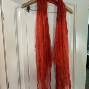 Sheer Lightweight Orange Scarf